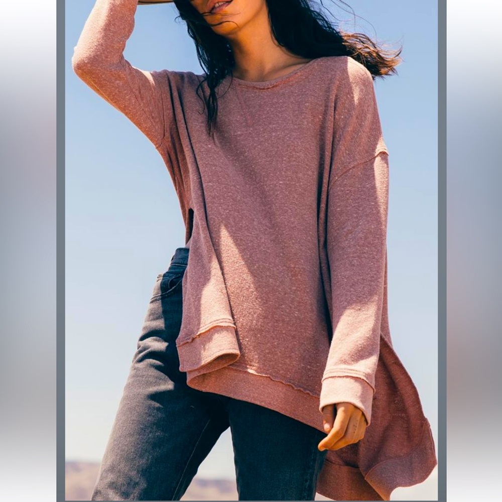 Z Supply - Triblend Weekender Tee in Heathered Pink, XS
